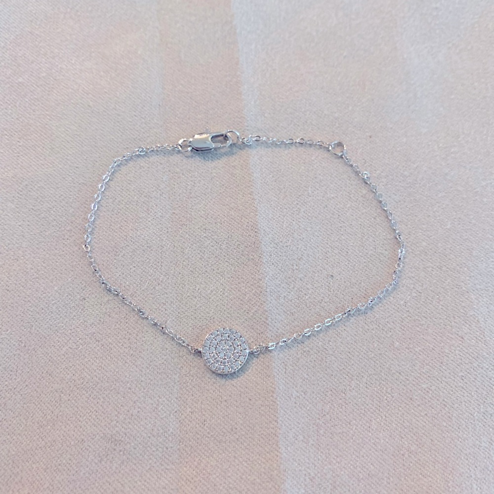 *New* Silver and faux diamond / crystal accent bracelet.